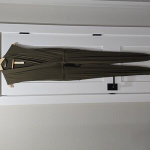 Musturd Seed Army Green Drawstring Jumpsuit